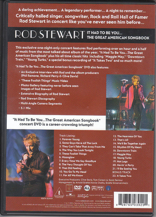 Rod Stewart : It Had To Be You... The Great American Songbook (DVD-V)