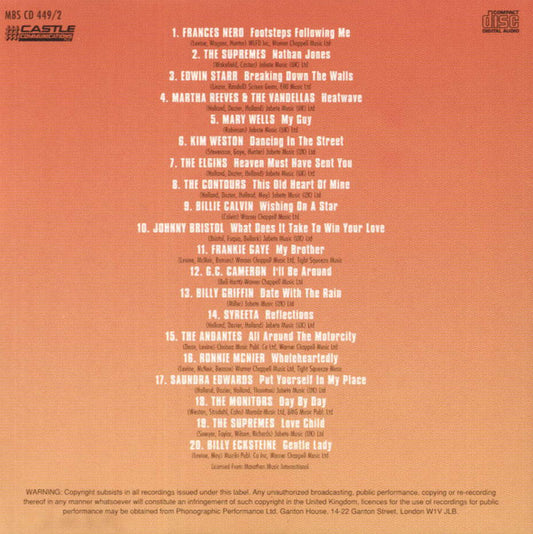 Various Featuring Four Tops - Martha Reeves & The Vandellas - Edwin Starr - Mary Wells - Freda Payne - Johnny Bristol - Kim Weston - The Contours - The Fifth Dimension : Sweet City Soul 80 Soul Favourites (CD, Comp)
