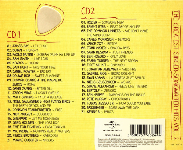 Various : The Greatest Singer-Songwriter Hits Vol.2 (2xCD, Comp)