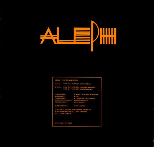 Aleph : Fire On The Moon (12", Bla)