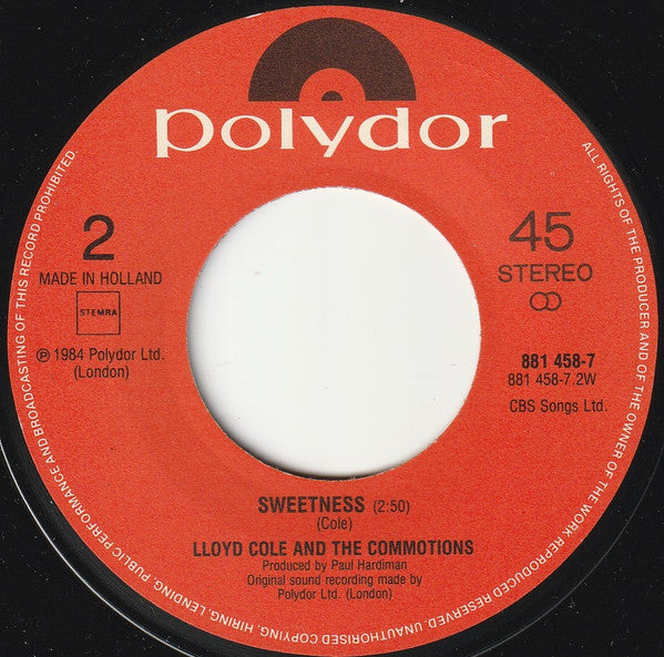 Lloyd Cole & The Commotions : Rattlesnakes (7", Single)