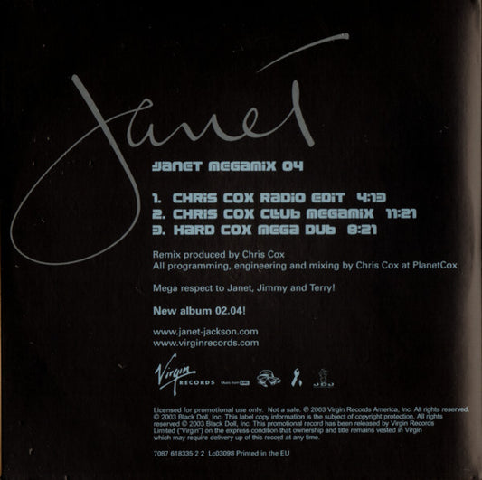 Janet Jackson : Megamix 04 (CD, Single, Promo, Car)