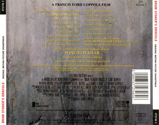 Wojciech Kilar : Bram Stoker's Dracula (Original Motion Picture Soundtrack) (CD, Album)