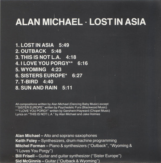 Alan Michael (2) : Lost In Asia (CD, Album)