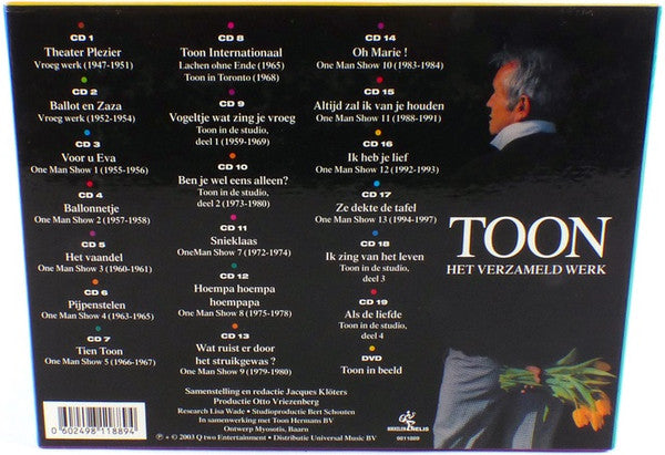 Toon Hermans : Het Verzameld Werk (19xCD, Comp + DVD-V, PAL + Box)