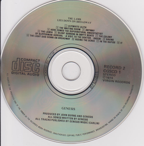 Genesis : The Lamb Lies Down On Broadway (2xCD, Album, RE)