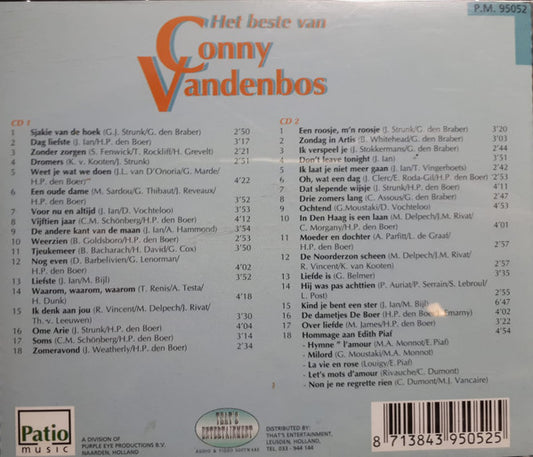 Conny Vandenbos : Het Beste Van (2xCD, Comp)