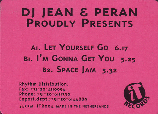 DJ Jean & Peran : Let Yourself Go (12")