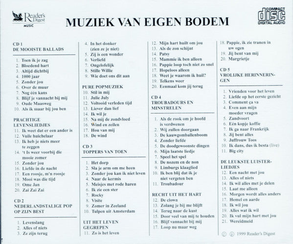 Various : Muziek Van Eigen Bodem (5xCD, Comp)