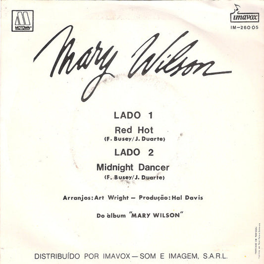 Mary Wilson : Red Hot (7")