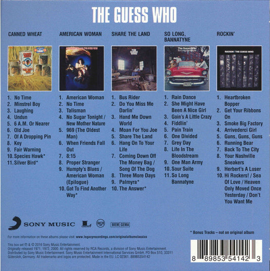 The Guess Who : Original Album Classics (Box, Comp, Car + CD, Album, RE, RM + CD, Album, RE)