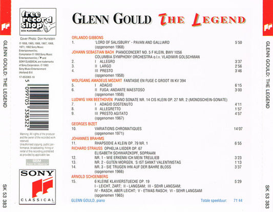 Glenn Gould : The Legend (CD, Comp)