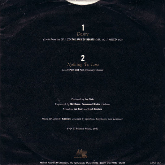 The Jack Of Hearts : Desire (7", Single)