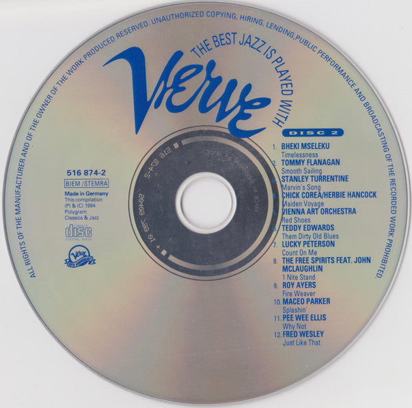 Various : The Best Jazz Is Played With Verve (Your Guide To North Sea Jazz Festival 1994) (2xCD, Comp)