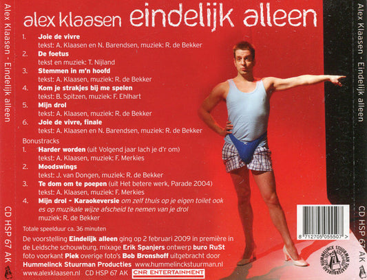 Alex Klaasen : Eindelijk Alleen (CD, Album)