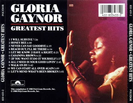 Gloria Gaynor : Greatest Hits (CD, Comp, P/Mixed)
