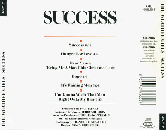 The Weather Girls : Success (CD, Album, RE)