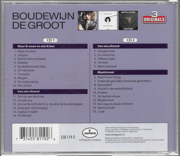 Boudewijn de Groot : 3 Originals (2xCD, Comp, RM)