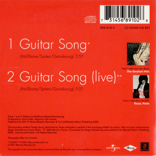 Texas : Guitar Song (CD, Single)