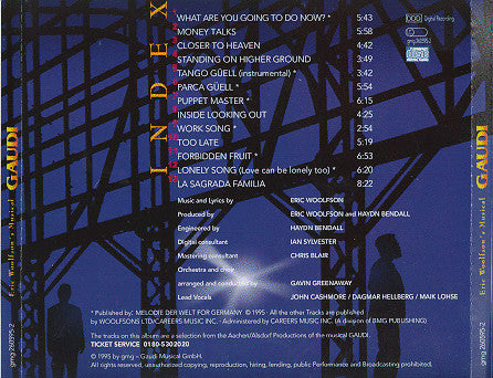 Eric Woolfson : Gaudi (CD, Album)
