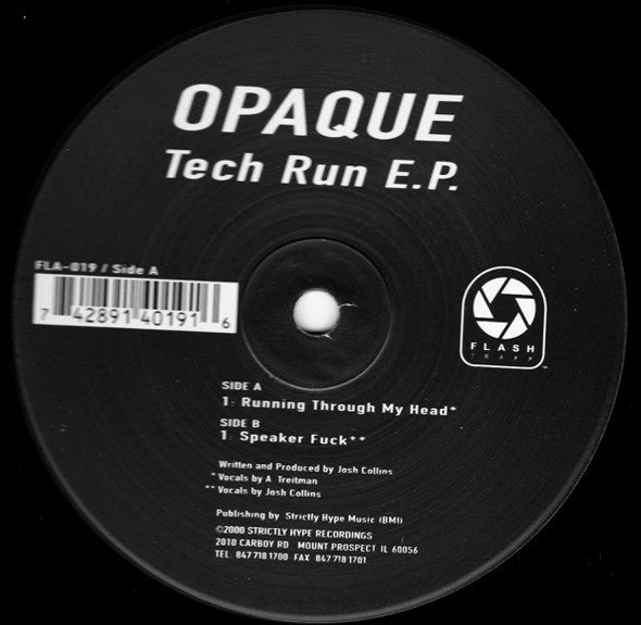 Opaque (4) : Tech Run E.P. (12", EP)