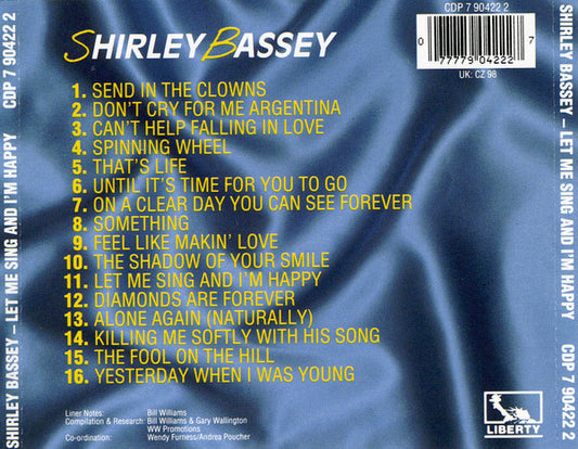Shirley Bassey : Let Me Sing And I'm Happy (CD, Comp)