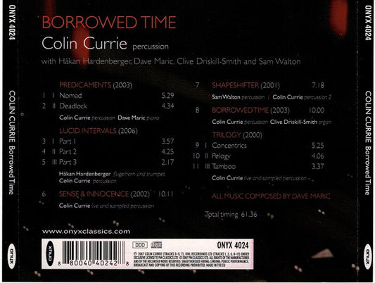 Colin Currie : Borrowed Time (CD, Album)