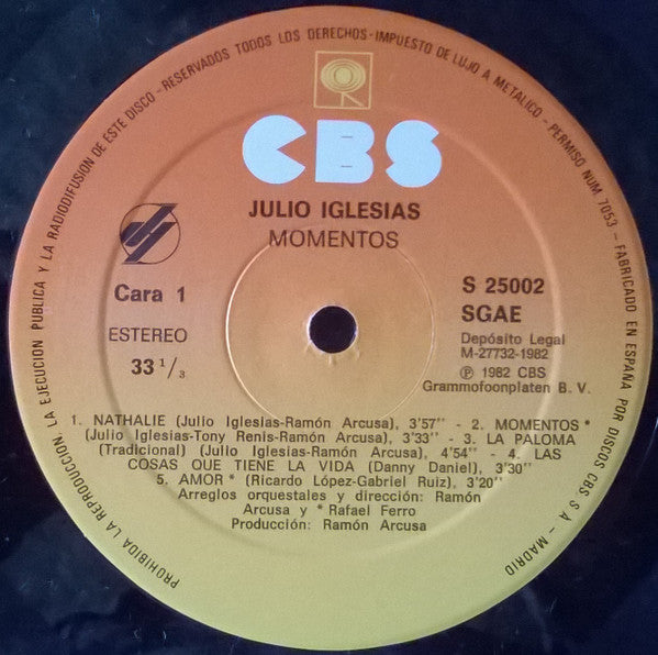 Julio Iglesias : Momentos (LP, Album, Gat)