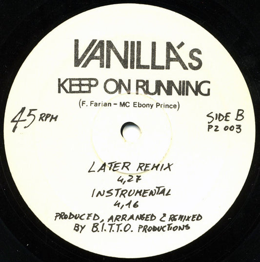 Vanilla's : Keep On Running (12")