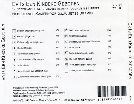 Nederlands Kamerkoor : Er Is Een Kindeke Geboren (CD, Album)