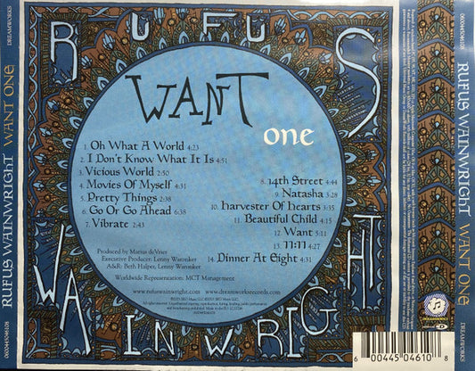 Rufus Wainwright : Want One (CD, Album, Enh, RP, EDC)