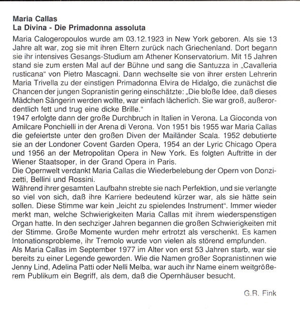 Maria Callas : Primadonna Assoluta Live (CD, Comp)