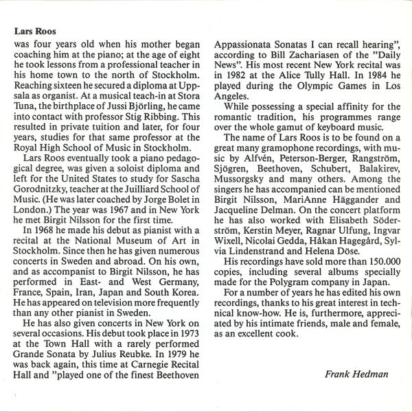 Lars Roos : Poem (CD, Album, RE)