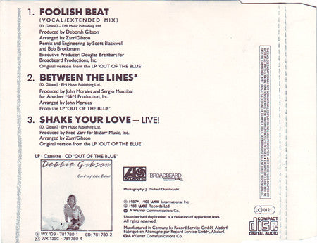Debbie Gibson : Foolish Beat (CD, Mini, Single)