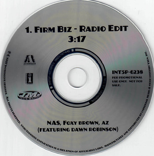 Nas, Foxy Brown, AZ Featuring Dawn Robinson : Firm Biz (CD, Single, Promo)