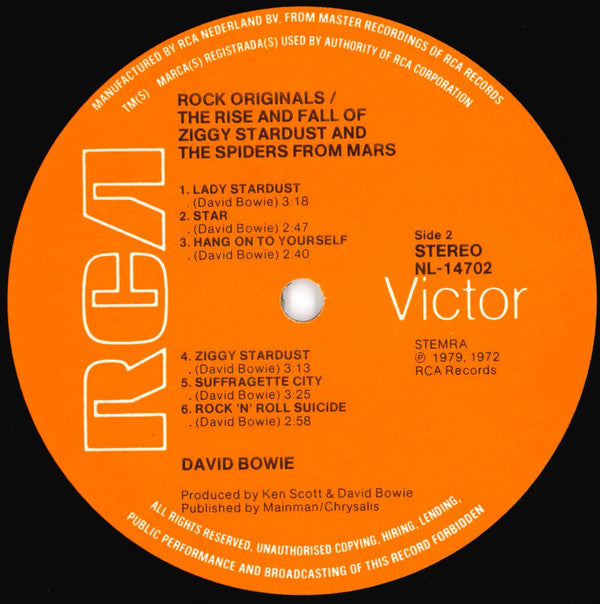 David Bowie : The Rise And Fall Of Ziggy Stardust And The Spiders From Mars (LP, Album, RE)