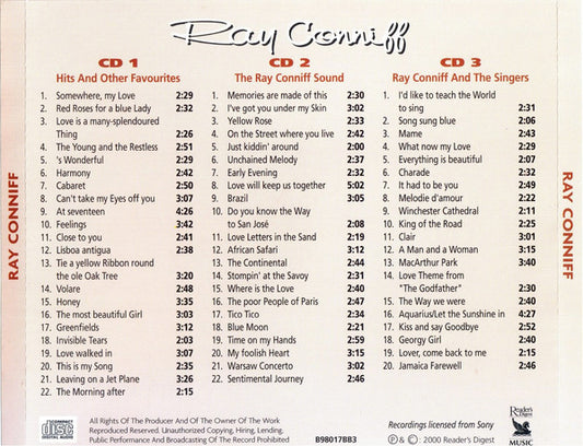 Ray Conniff : Meesters Van De Sfeermuziek (3xCD, Comp)