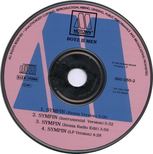 Boyz II Men : Sympin (CD, Maxi)