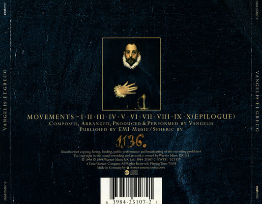 Vangelis : El Greco (CD, Album)