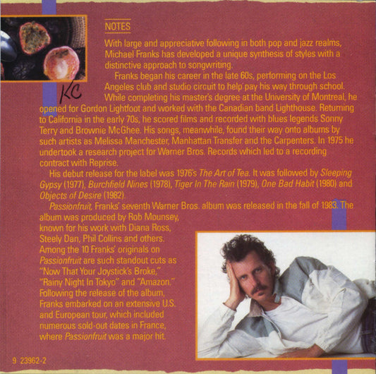 Michael Franks : Passionfruit (CD, Album, RE, SRC)