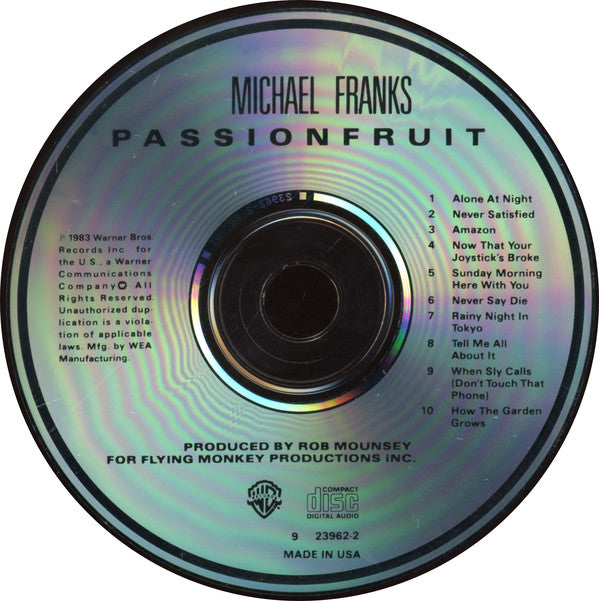 Michael Franks : Passionfruit (CD, Album, RE, SRC)