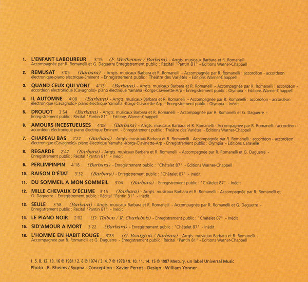 Barbara (5) : Vol. 2 (CD, Comp, RE, Dig)