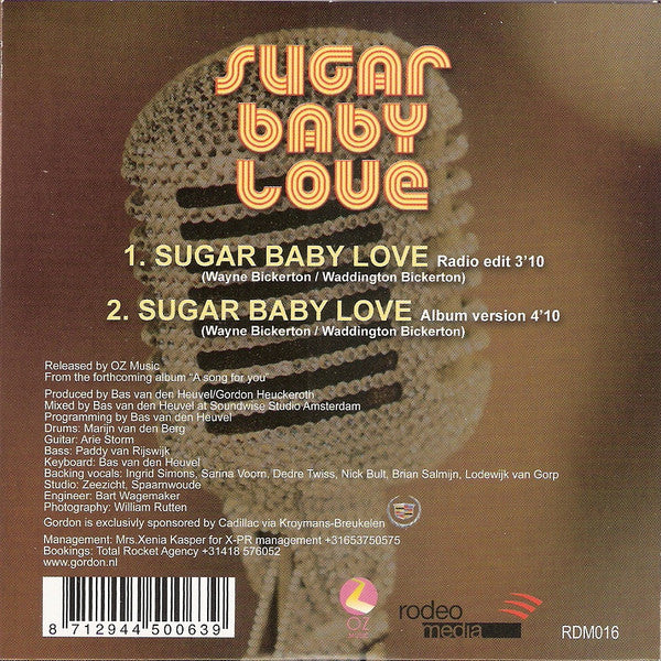 Gordon (3) : Sugar Baby Love (CD, Single)