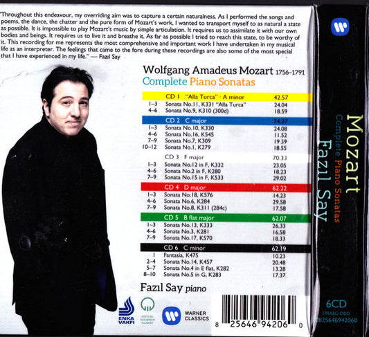 Mozart*, Fazıl Say : Complete Piano Sonatas (6xCD, Album + Box)