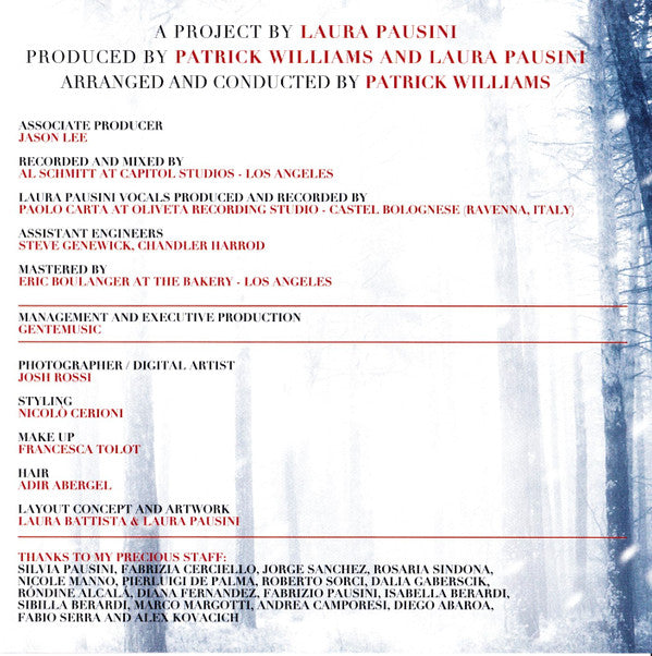 Laura Pausini Recorded With Patrick Williams And His Orchestra : Laura Xmas (CD, Album)