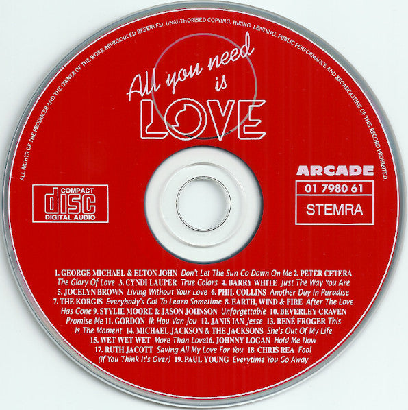 Various : All You Need Is Love (CD, Comp)