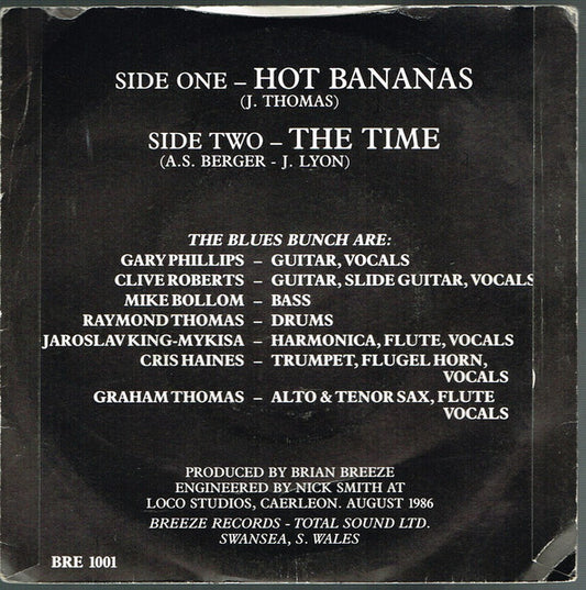The Blues Bunch : Hot Bananas / The Time (7", Single)