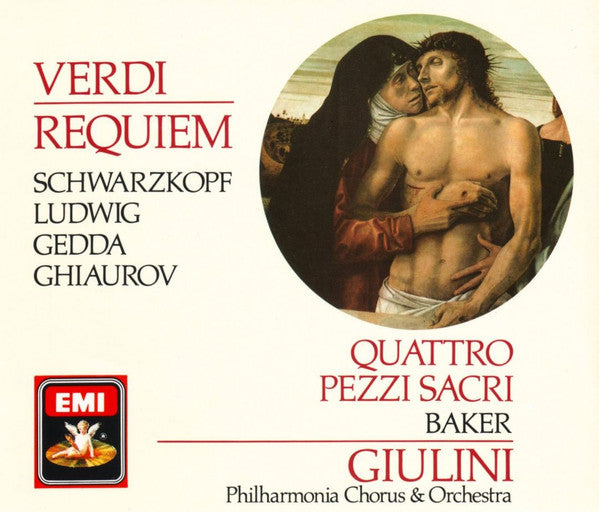 Giuseppe Verdi, Elisabeth Schwarzkopf ○ Christa Ludwig ○ Nicolai Gedda ○ Nicolai Ghiaurov ○ Janet Baker ○ Carlo Maria Giulini ○ Philharmonia Chorus & Philharmonia Orchestra : Requiem / Quattro Pezzi Sacri (2xCD, Comp, RM)