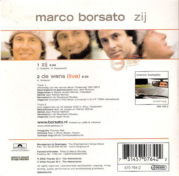 Marco Borsato : Zij (CD, Single, Car)