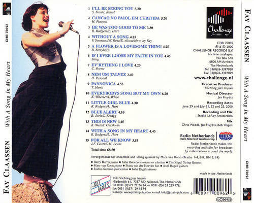 Fay Claassen : With A Song In My Heart (CD, Album)